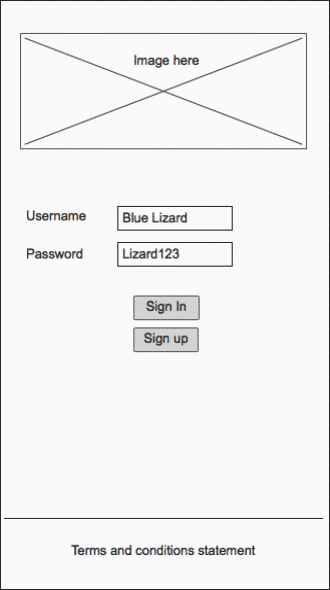 User interface design shown on a mobile device